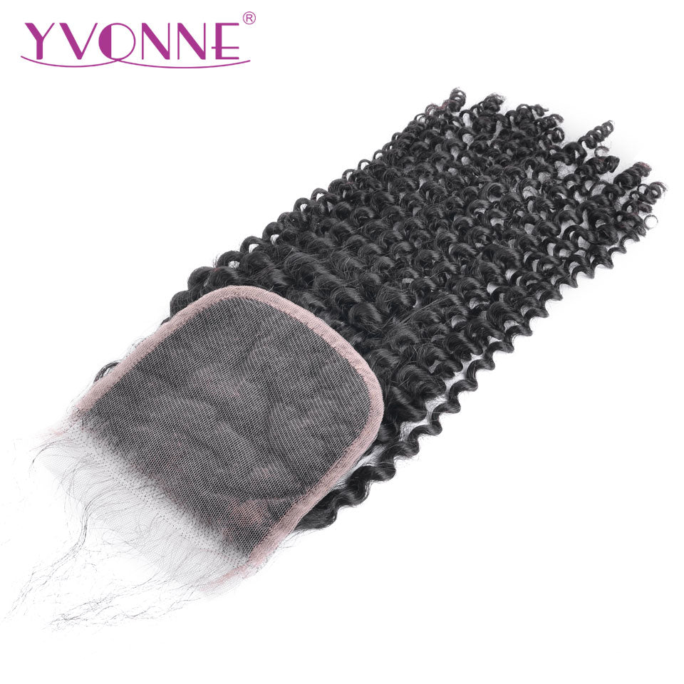 Kinky Curly Closure Brazilian Virgin Human Hair