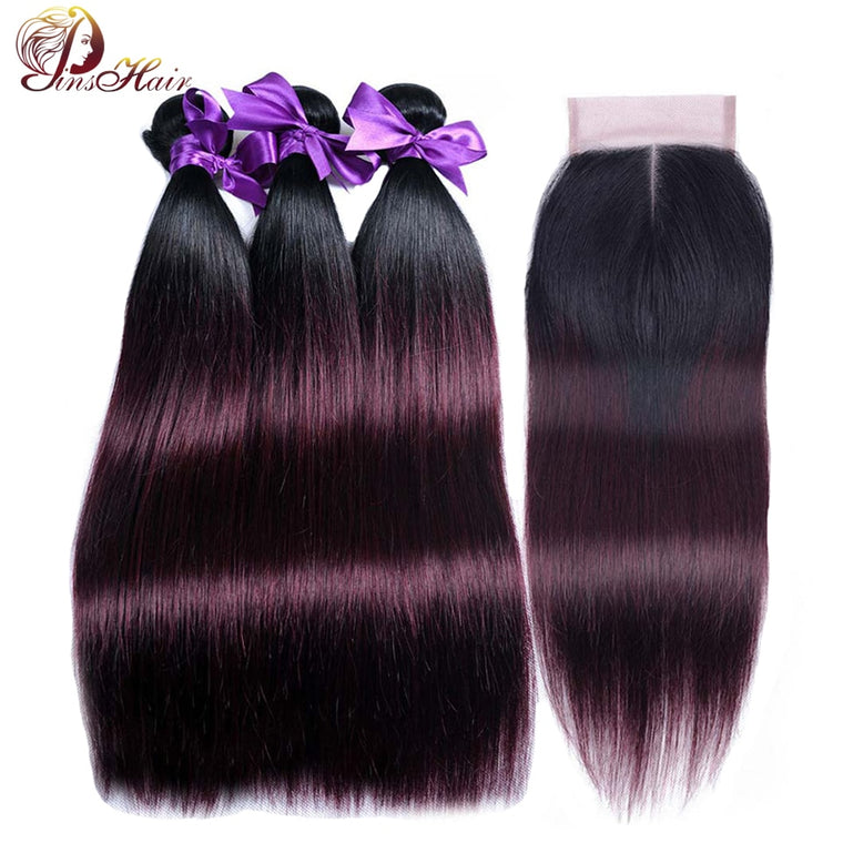 1B Burgundy Ombre Bundles