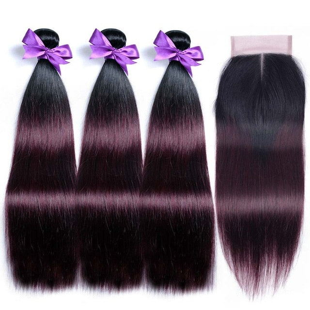 1B Burgundy Ombre Bundles